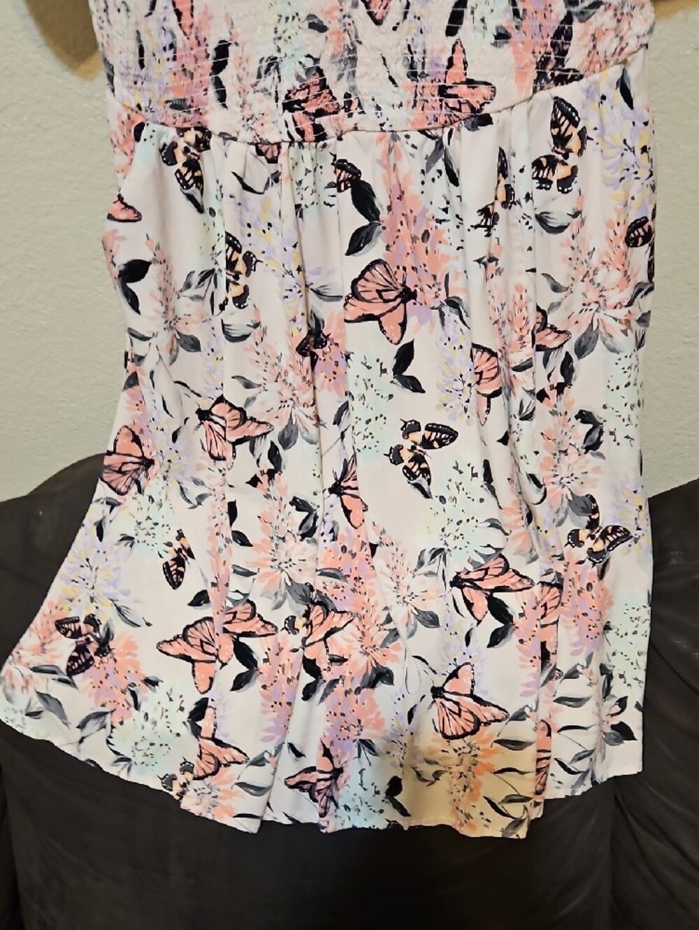 torrid Pink Butterfly Smocked Midi Dress - Picture 3 of 7
